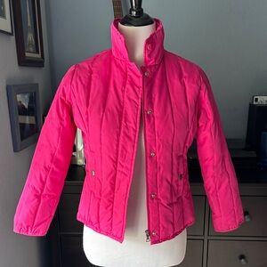 Guess Girls Bright Pink Down Feather Puffer Jacket